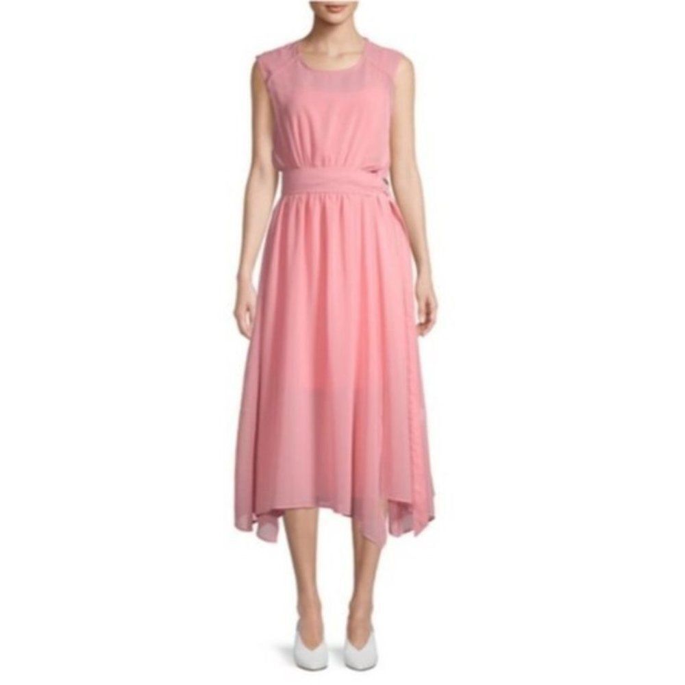 CAARA Pink Clara Side Buckle sleeveless Dress
